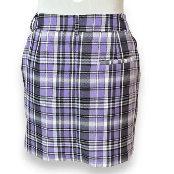 Topshop Lilac Plaid Mini Skirt EUC - Picture 6 of 9